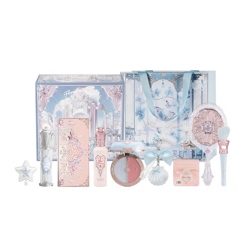 花知晓 山茶香颂礼盒 自然无瑕亮泽清透气色 九件套