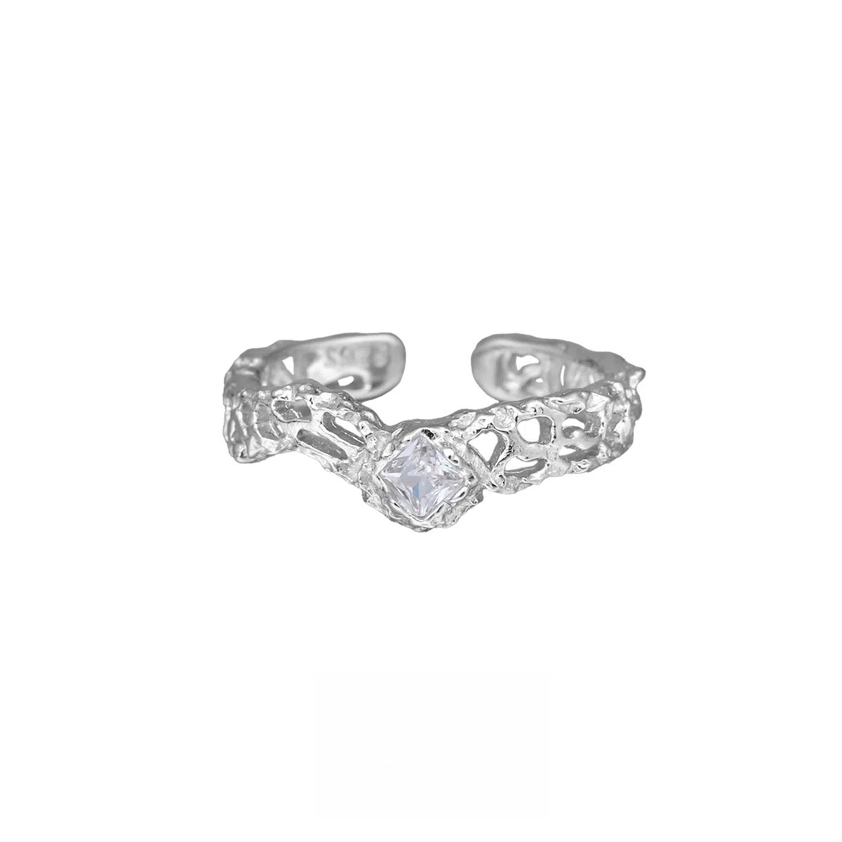 Kasono Hollow Kiss Ring S925 Silver