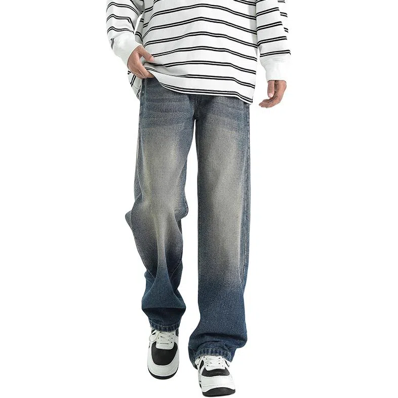 TFU Vintage Washed Loose Jeans