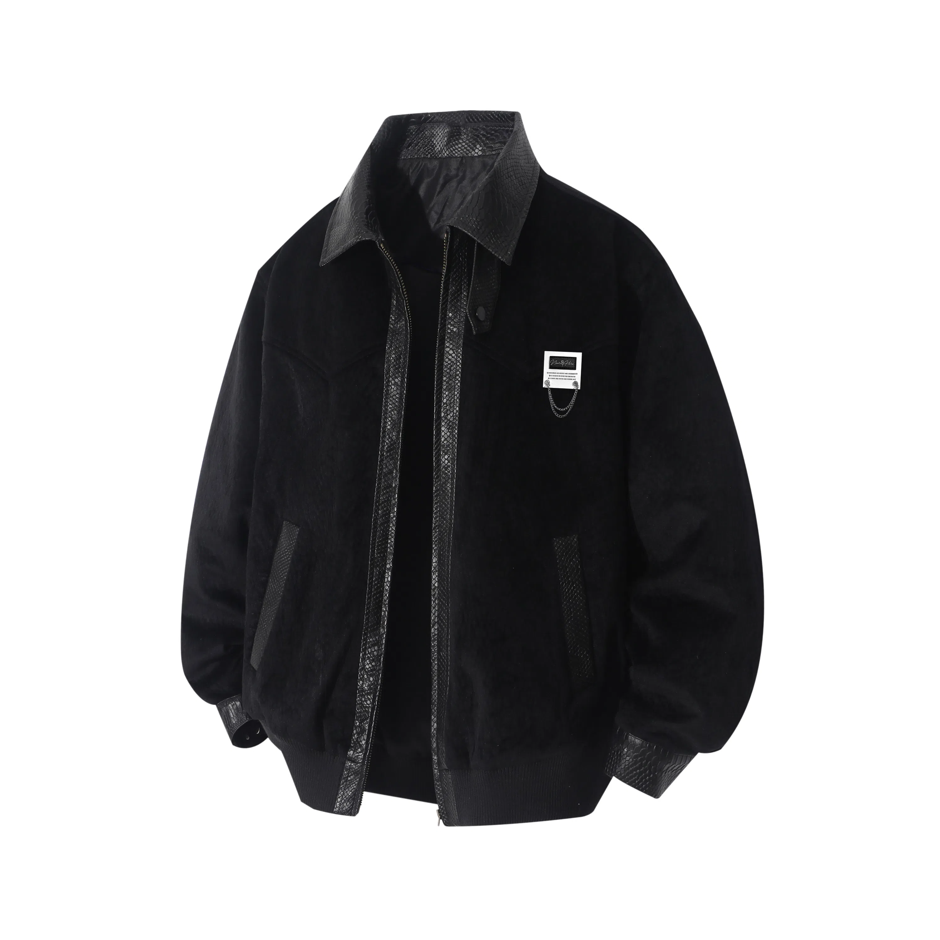 布客行 轻奢老钱风高级感潮服硬挺重磅美式复古高街工装雅痞机车机能风美拉德防寒秋冬保暖皮衣夹克 男女同款