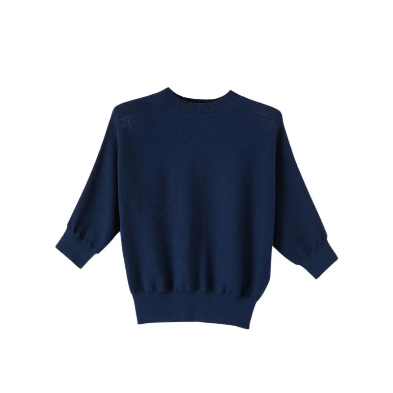 晚白 吸湿透气有弹力抗过敏针织衫 女款