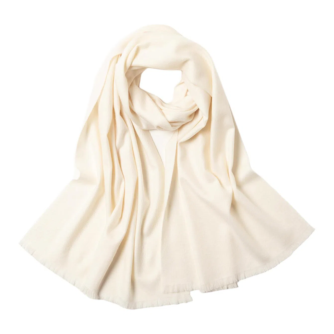 红豆 梭织粗纺水纹斜纹纯色简约 丝光毛 绒线围巾 男女同款情侣款