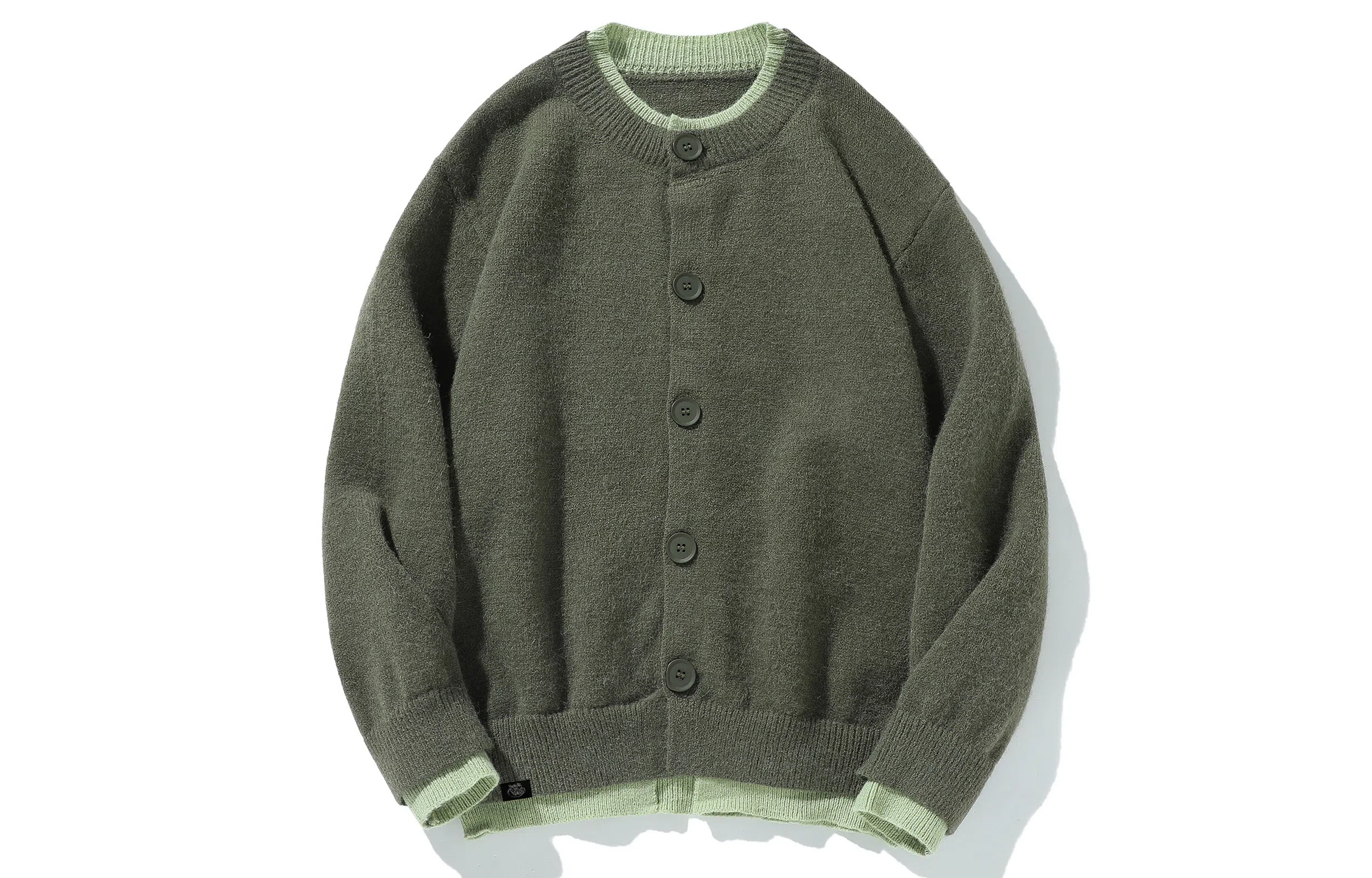 王者荣耀 假两件开衫外套春秋潮牌简约时尚学院风慵懒舒适日常户外通勤百搭针织衫上衣内搭叠穿单排扣毛衣 男女同款