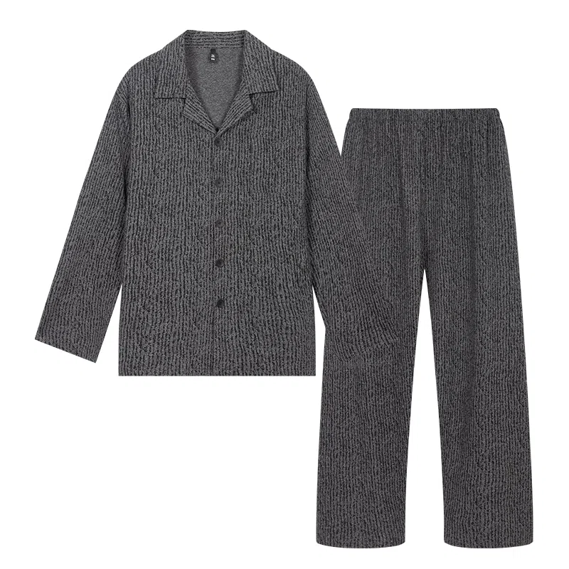 好福份 秋季条纹长袖长裤家居服套装 男款