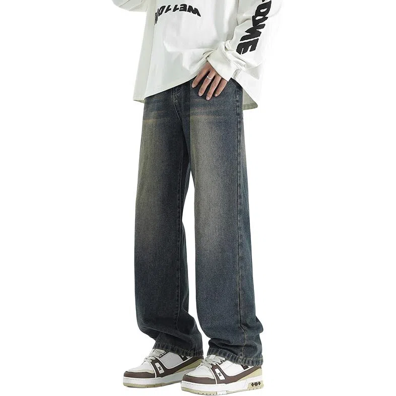 TFU Vintage Washed Loose Jeans