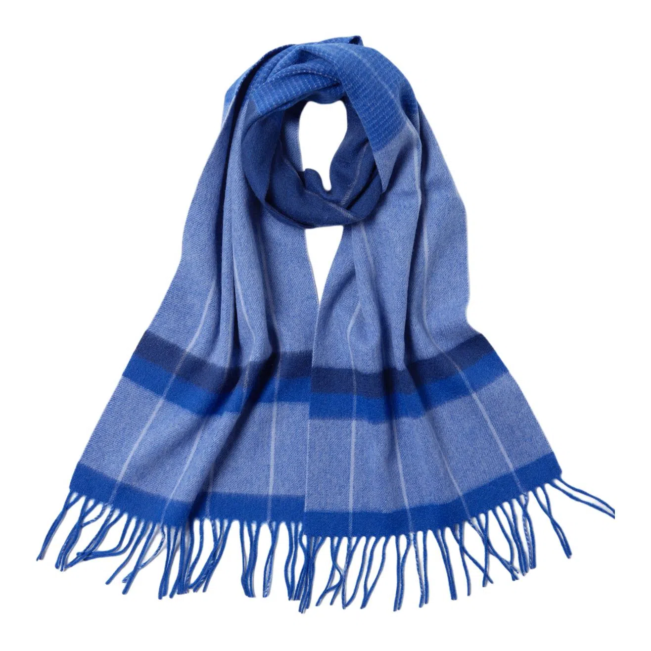 红豆 毛绒格型水纹条纹格子 羊毛 绒线围巾 男女同款情侣款