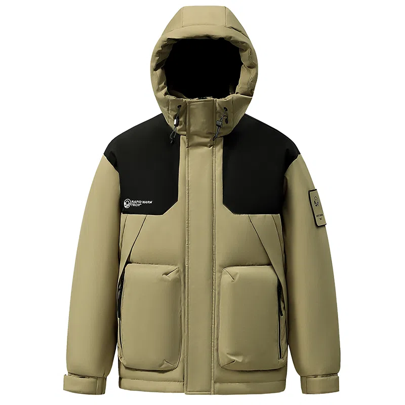 鸭鸭 休闲百搭短款时尚加厚鸭绒羽绒服 男款