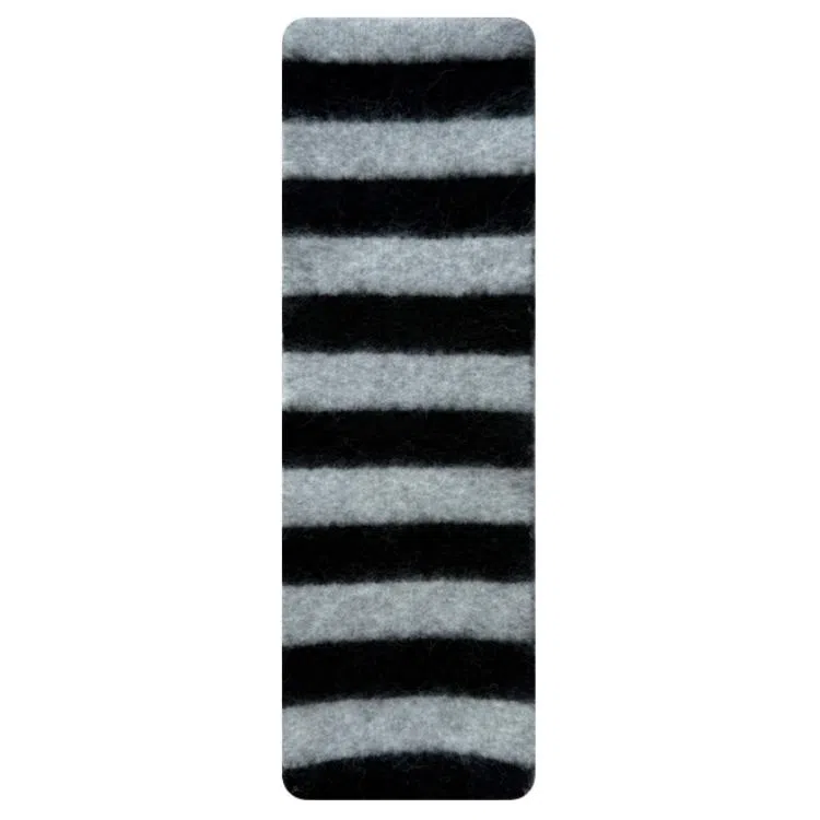 山一丸 原创小众拉绒条纹针织围柔软搭配撞色 涤纶 绒线围巾 男女同款情侣款