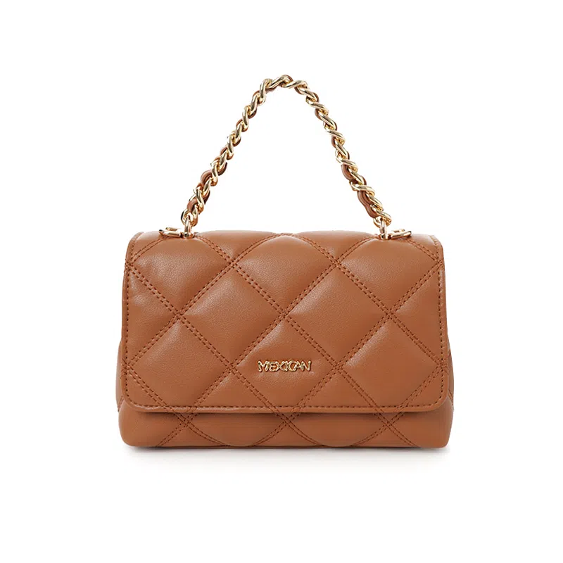 稻草人 百搭小香风菱格链条小方包时尚高级感通勤简约实用气质 牛皮 手提包 常规 女款 多色