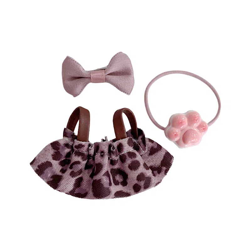 图米鱼 豹纹套装 酷酷裙心底 娃衣着替