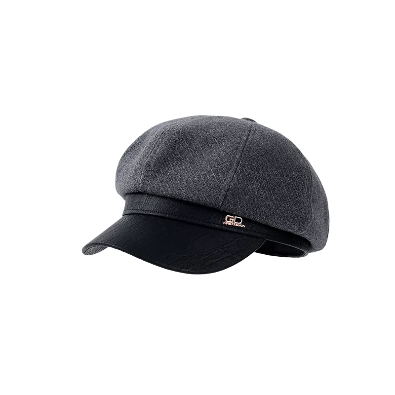 杨同学 复古英伦风文艺八角帽显脸小 涤纶 贝雷帽 女款