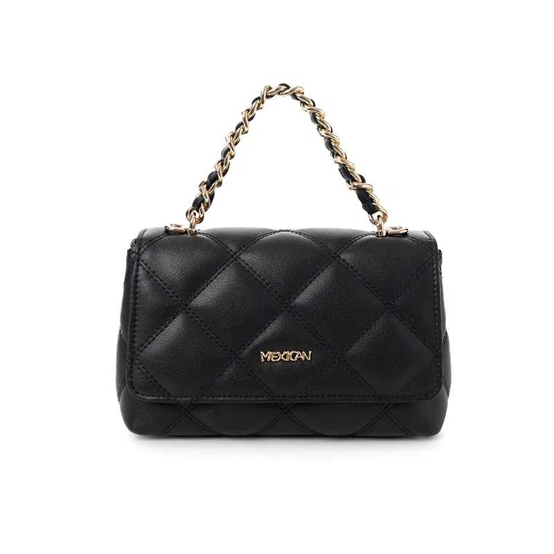 稻草人 百搭小香风菱格链条小方包时尚高级感通勤简约实用气质 牛皮 手提包 常规 女款 多色