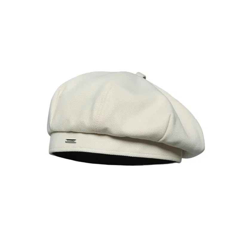 杨同学 经典纯色毛呢金属小标显脸小 涤纶 贝雷帽 女款