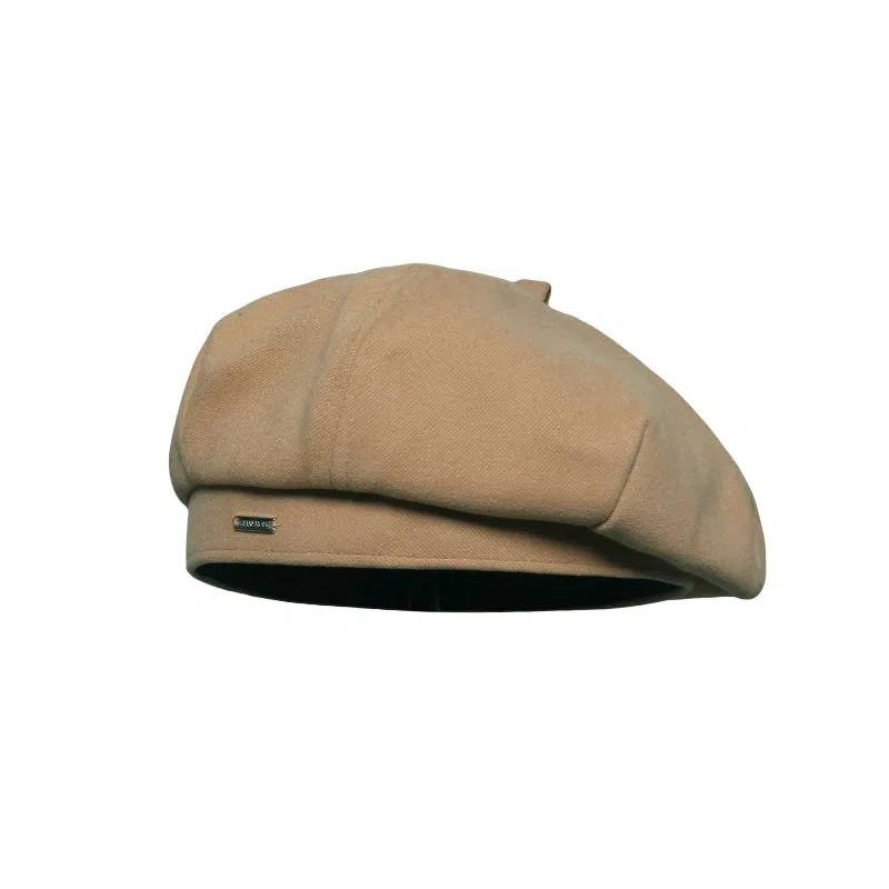 杨同学 经典纯色毛呢金属小标显脸小 涤纶 贝雷帽 女款