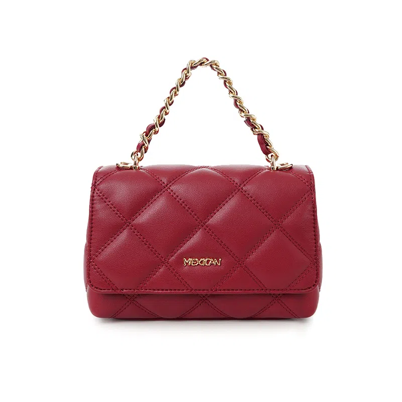 稻草人 百搭小香风菱格链条小方包时尚高级感通勤简约实用气质 牛皮 手提包 常规 女款 多色