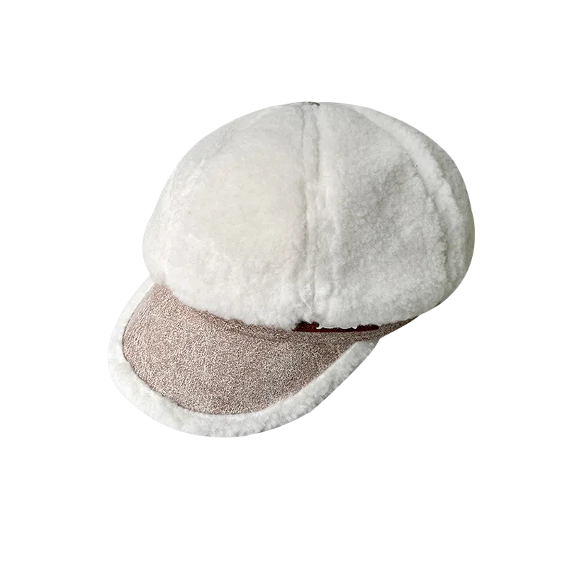 杨同学 韩版羊羔绒保暖时尚舒适显气质 腈纶 贝雷帽 女款
