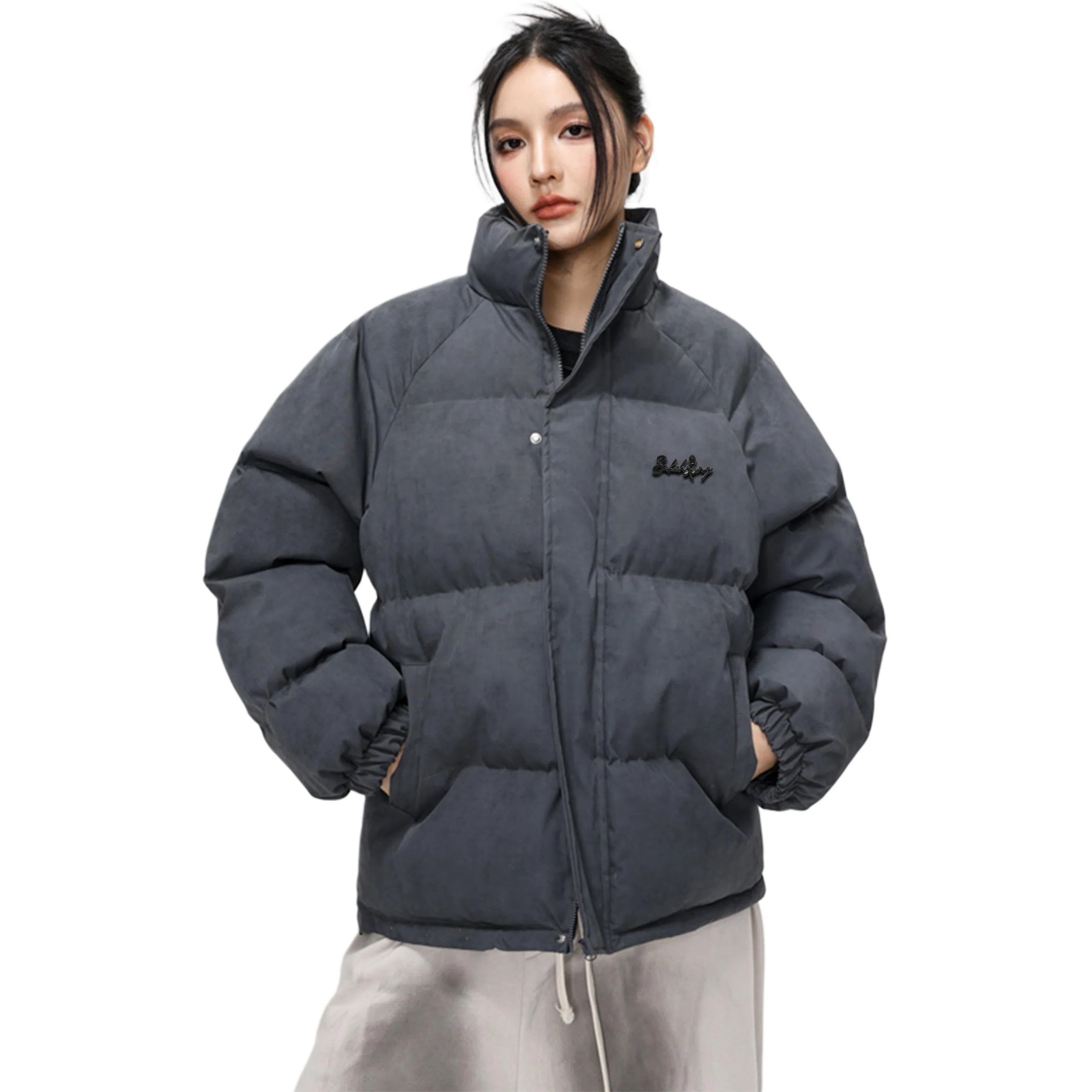 【扎染面包服】布客行 美式复古立领宽松休闲百搭高级感时尚街头基础通勤加厚保暖防泼水防污做旧废土风无性别主义冬季棉袄棉服 男女同款
