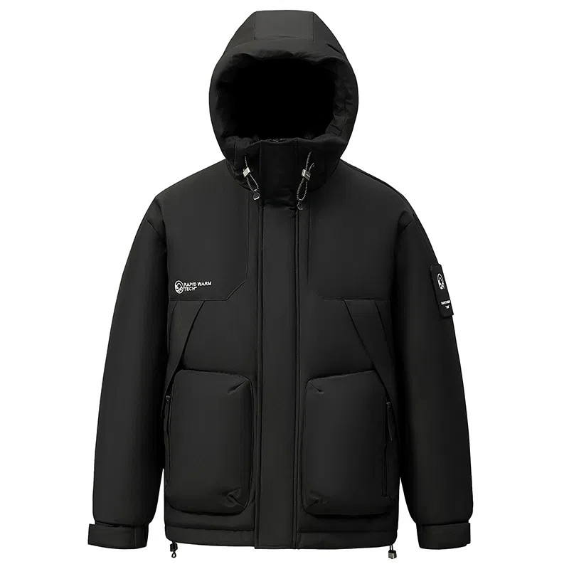 鸭鸭 休闲百搭短款时尚加厚鸭绒羽绒服 男款