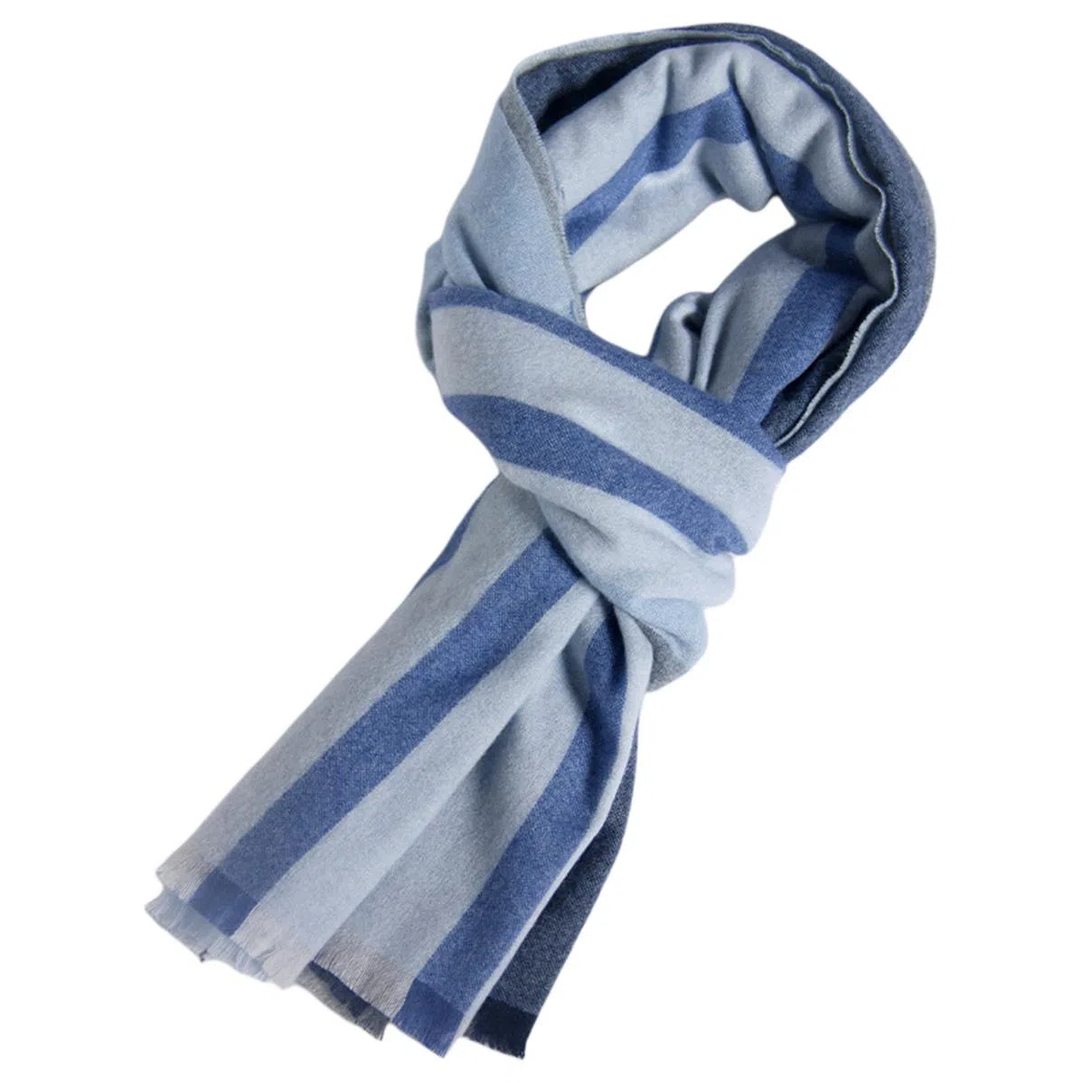 红豆 条纹舒适时尚百搭保暖 羊绒 绒线围巾 男女同款情侣款