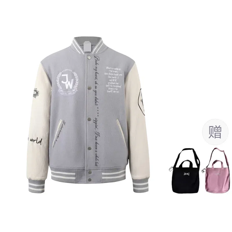 Juice Wrld FW25 Chicago Water Tower Embroidered Logo Baseball Jacket