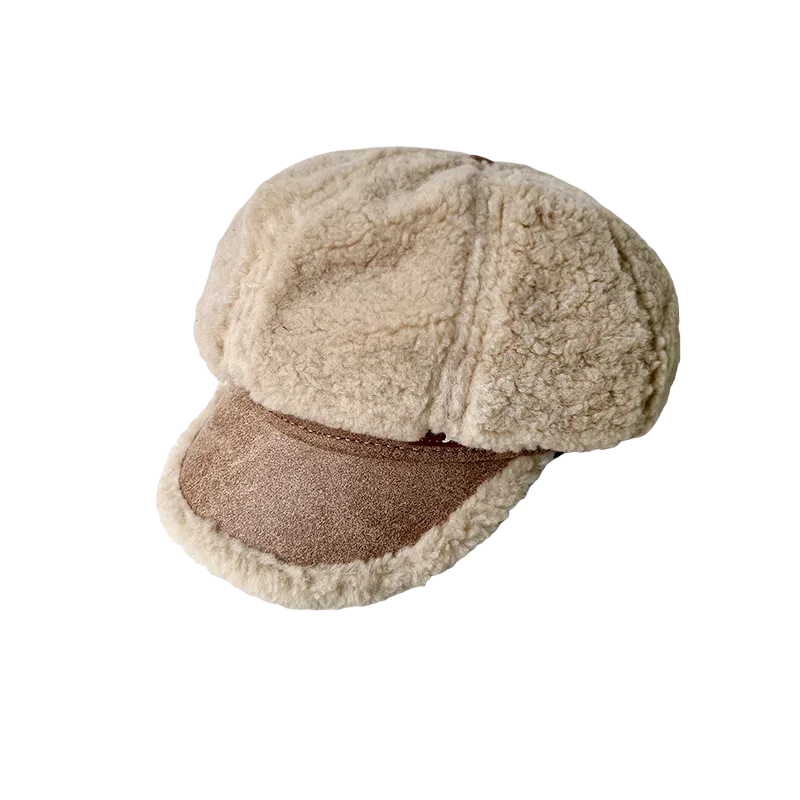 杨同学 韩版羊羔绒保暖时尚舒适显气质 腈纶 贝雷帽 女款