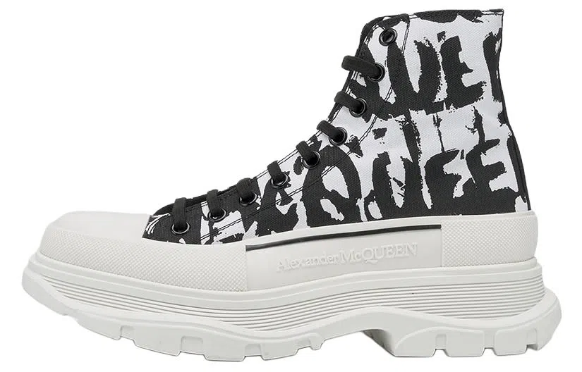 Alexander McQueen Tread Slick Graffiti White
