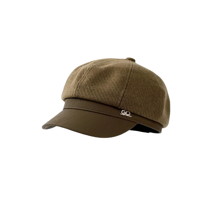 杨同学 复古英伦风文艺八角帽显脸小 涤纶 贝雷帽 女款