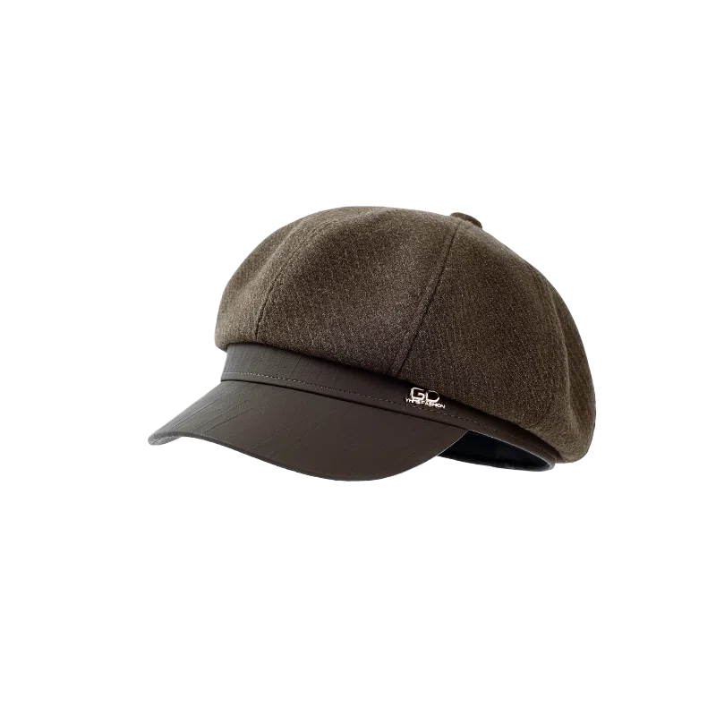 杨同学 复古英伦风文艺八角帽显脸小 涤纶 贝雷帽 女款