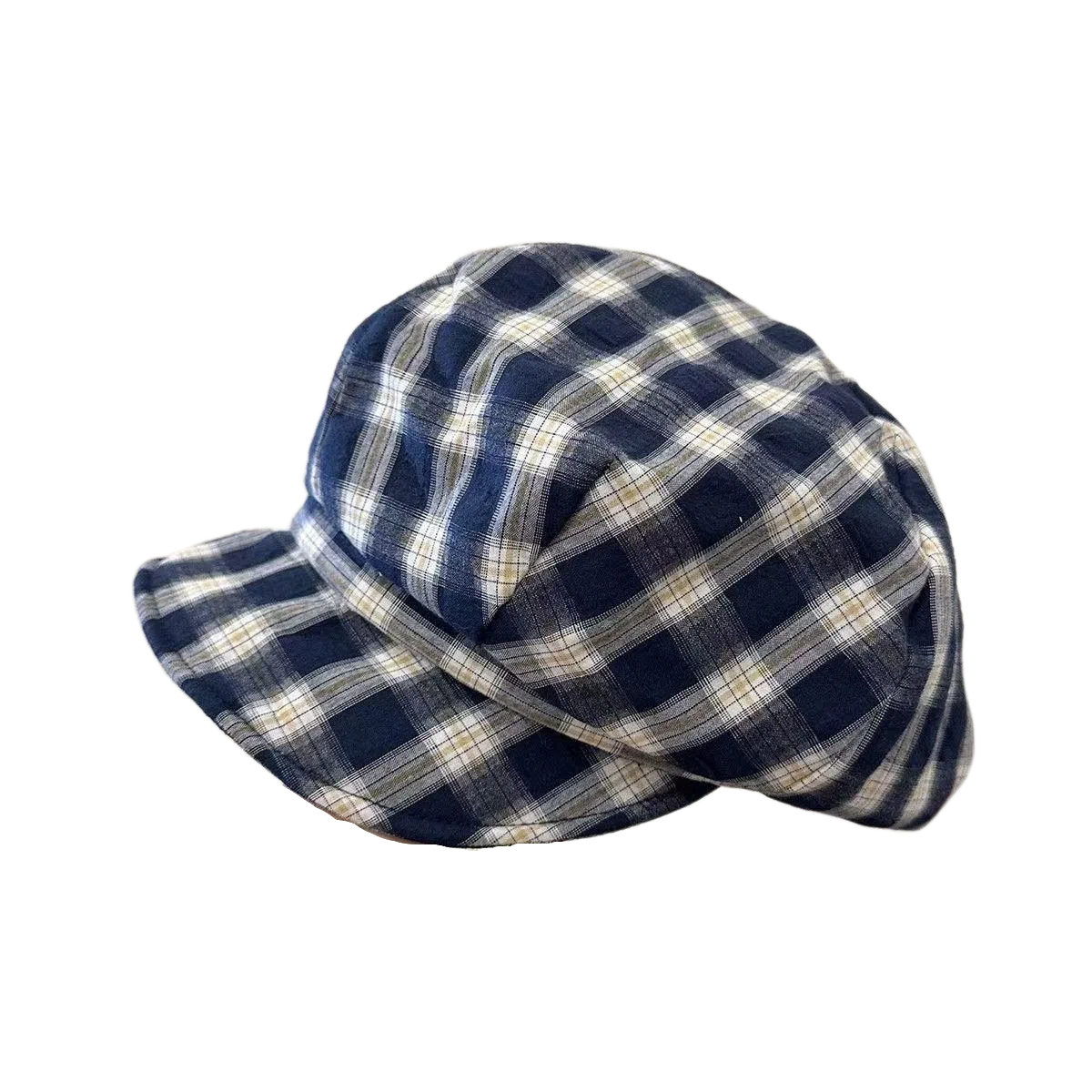 杨同学 日系文艺复古格纹画家 涤纶 贝雷帽 女款 红白/蓝白/黑白
