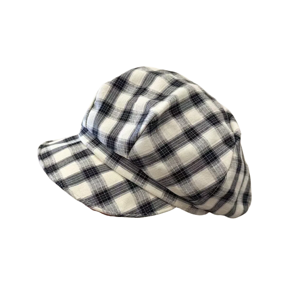杨同学 日系文艺复古格纹画家 涤纶 贝雷帽 女款 红白/蓝白/黑白