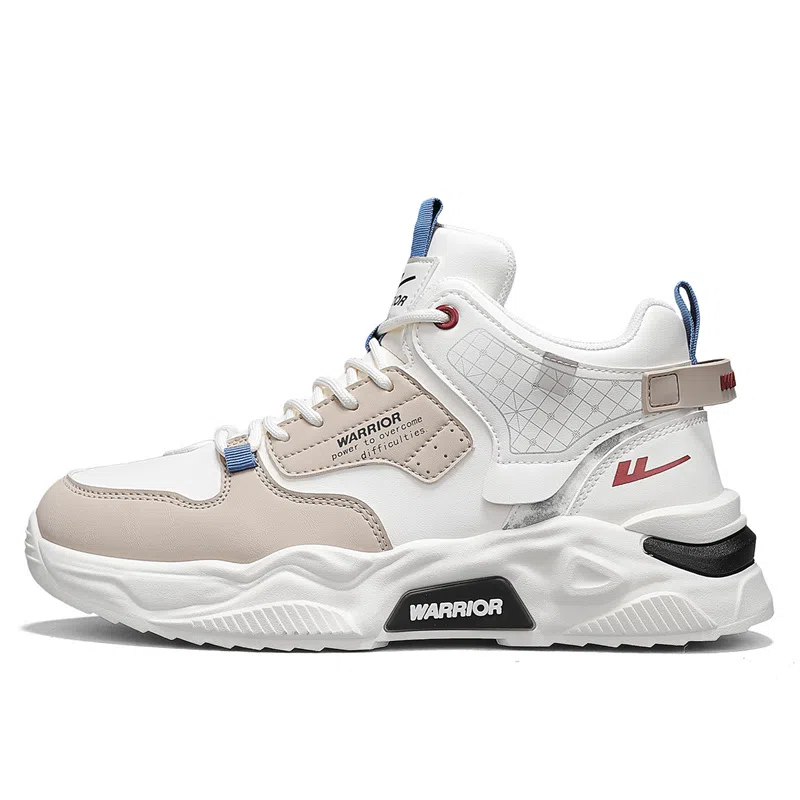 Warrior High Top Casual Sneakers Khaki