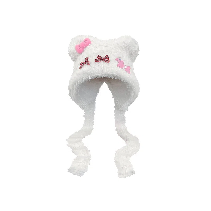DAISY BEAUTY Cute Cat Bow Plush Hat