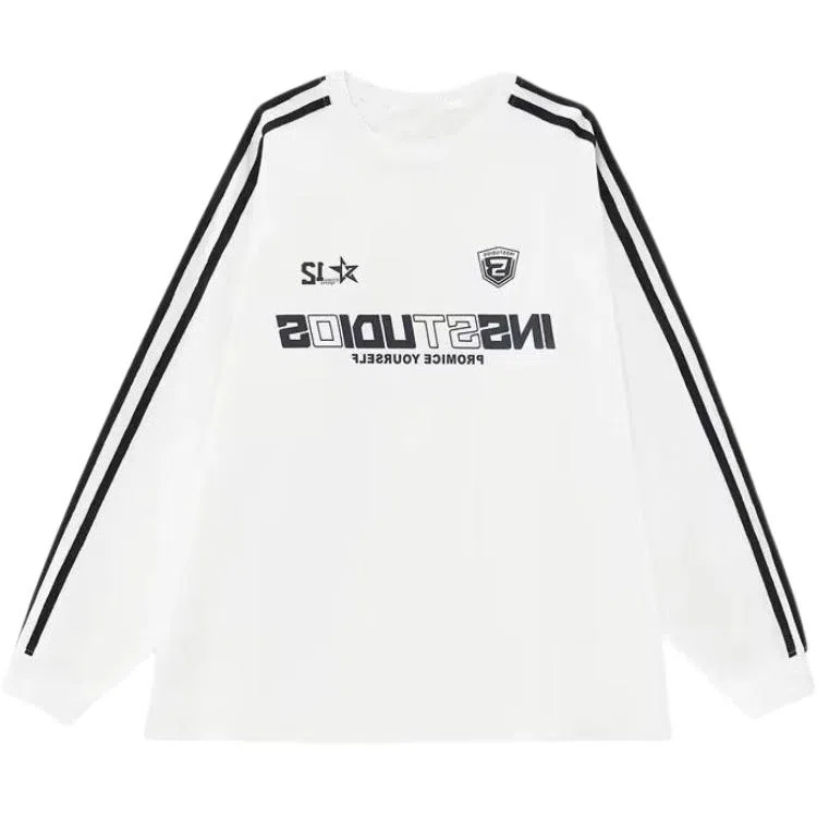 TONYBEAR Three Stripe Raglan Crewneck Sweatshirt