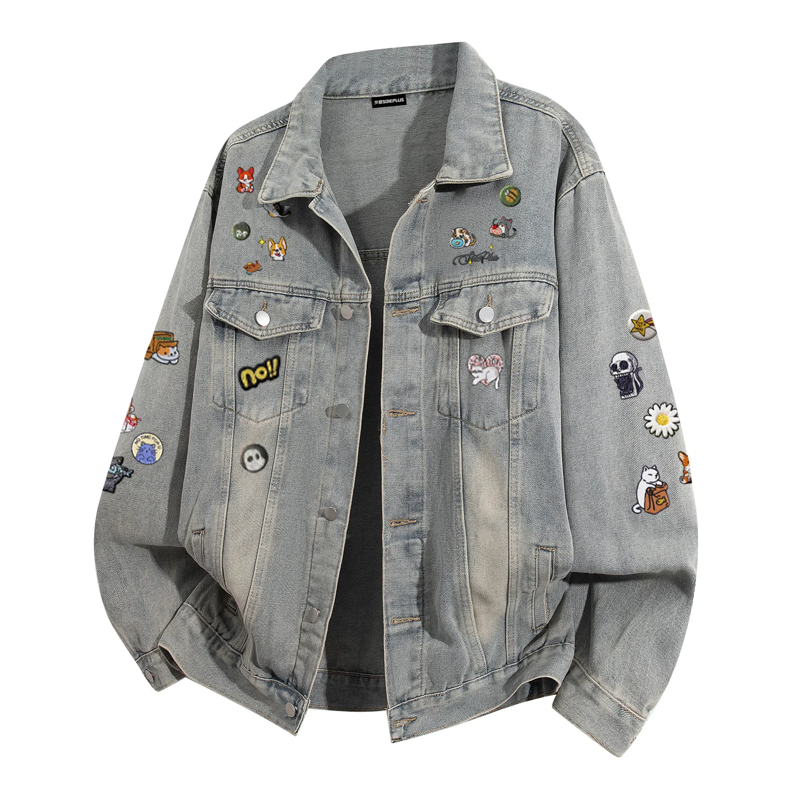 SOIEPLUS Oversized Denim Jacket