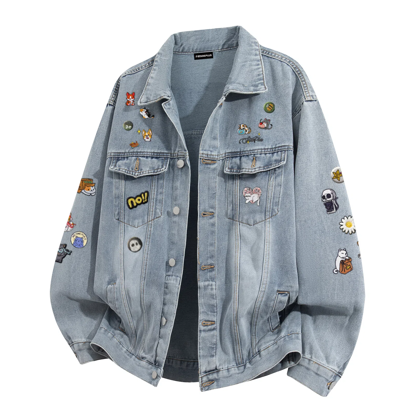 SOIEPLUS Oversized Denim Jacket
