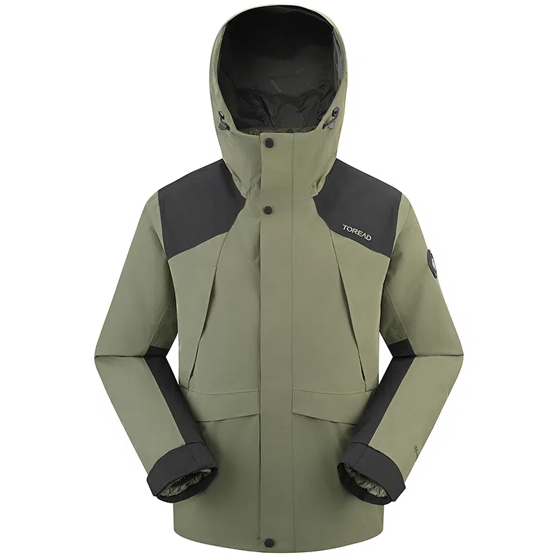 探路者  户外休闲徒步  防风防水冲锋衣 男款