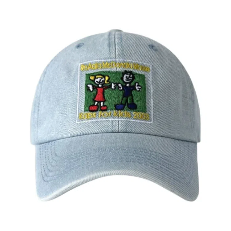 艾佳微 水洗小众复古做旧大头围显脸小休闲宽帽檐 牛仔布 鸭舌帽 男女同款情侣款