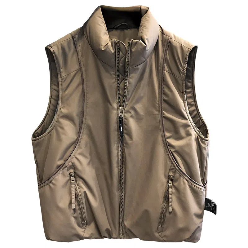 太空冷调肌理感鸭绒工装宽松保暖背心  羽绒马甲  男款