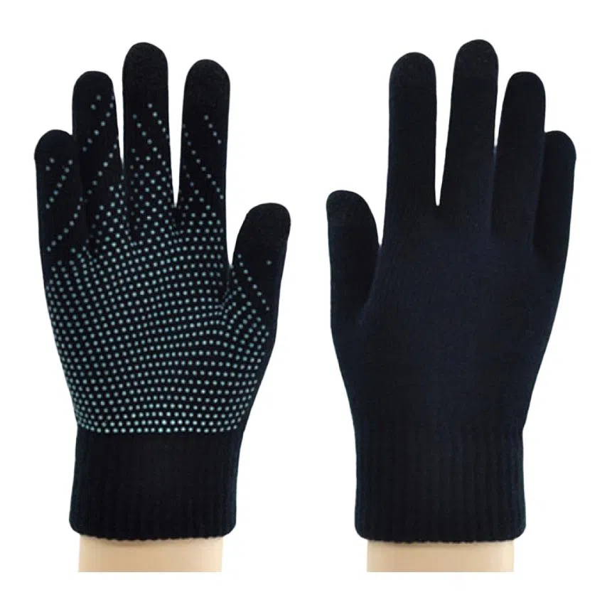 艾佳微 【保暖必备】触屏男士加绒加厚防滑保暖韩版大学生通用 毛线 绒线手套 男女同款情侣款