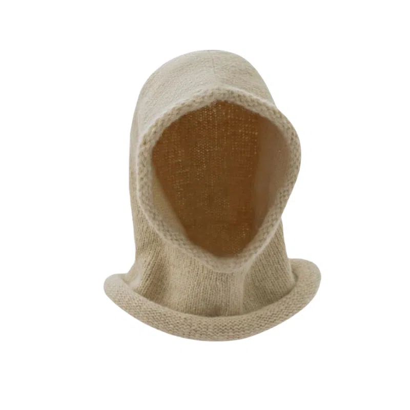 北极绒 秋冬季巴拉克拉法帽大头围百搭保暖围脖一体针织套头帽 聚酯纤维 绒线帽 男女同款情侣款
