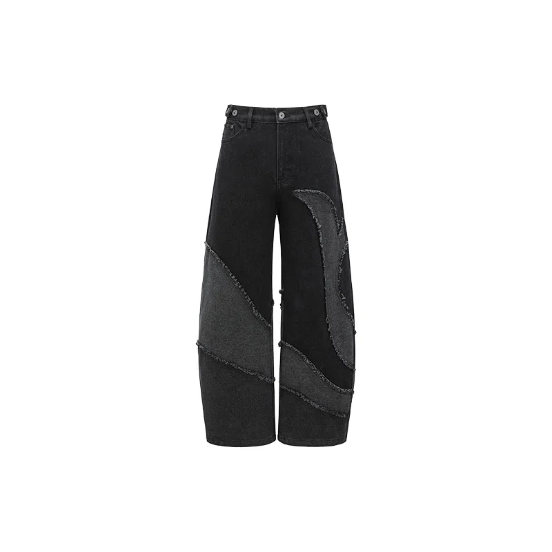 Feng Chen Wang Deconstructed Patchwork Jeans