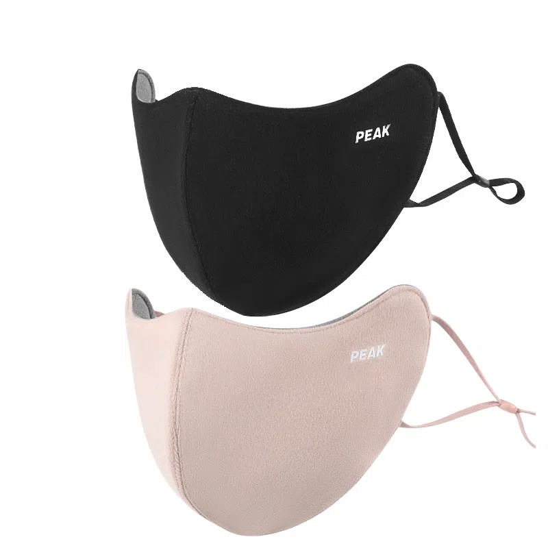 匹克 防寒显脸小双层防风立体剪裁 聚酯纤维 口罩 男女同款情侣款