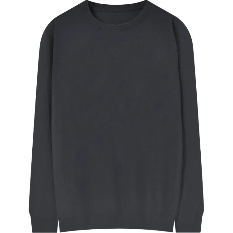 乱步 美式休闲宽松纯色打底衫圆领长袖卫衣 男女同款