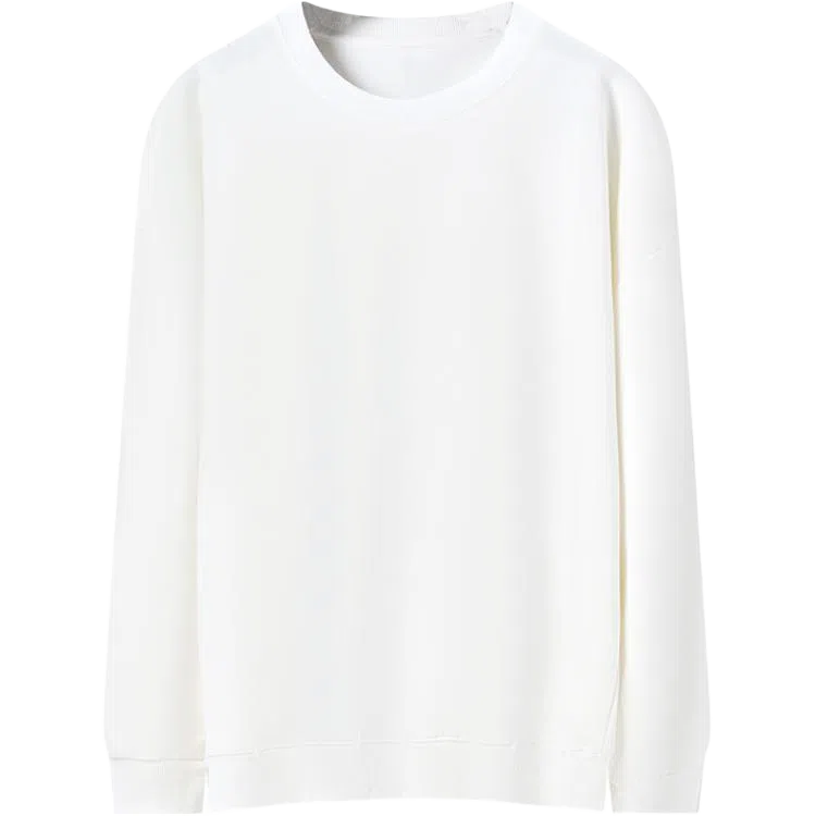 乱步 美式休闲宽松纯色打底衫圆领长袖卫衣 男女同款