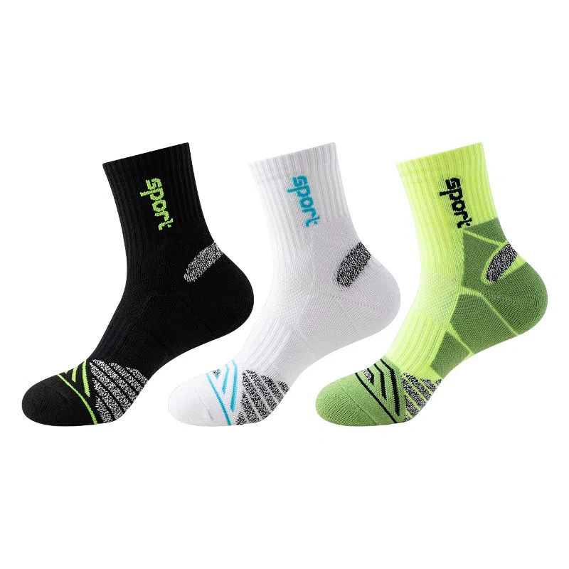 莫代尔 专业减震吸汗训练健身防滑舒适篮球袜 男款