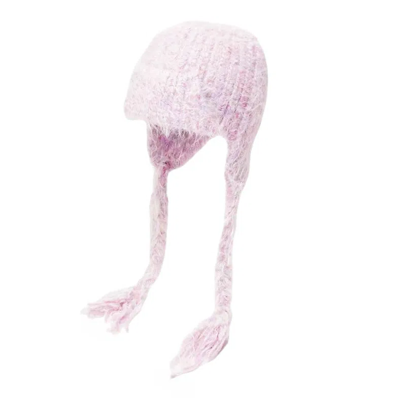 北极绒 潮流韩版小众设计感保暖百搭时尚大头围显脸小帽 聚酯纤维 绒线帽 男女同款情侣款