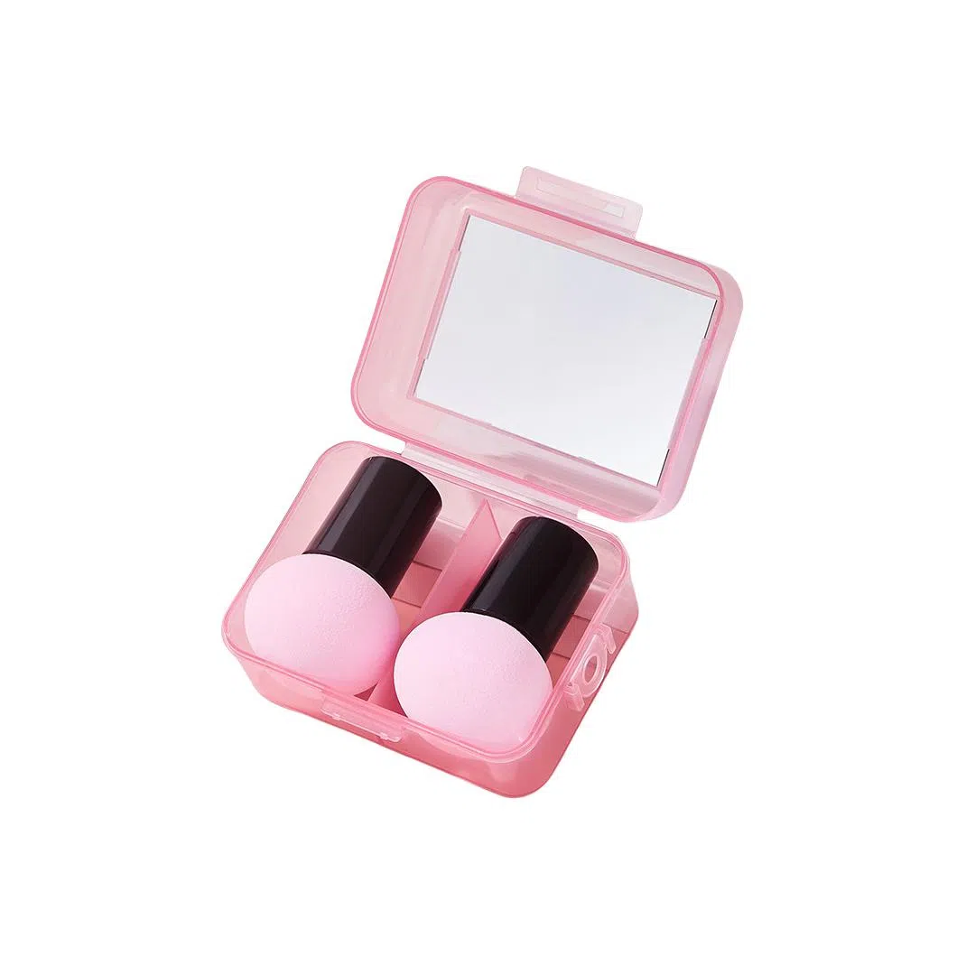 顽顽  带镜子蘑菇头美妆蛋组合套装 易上妆