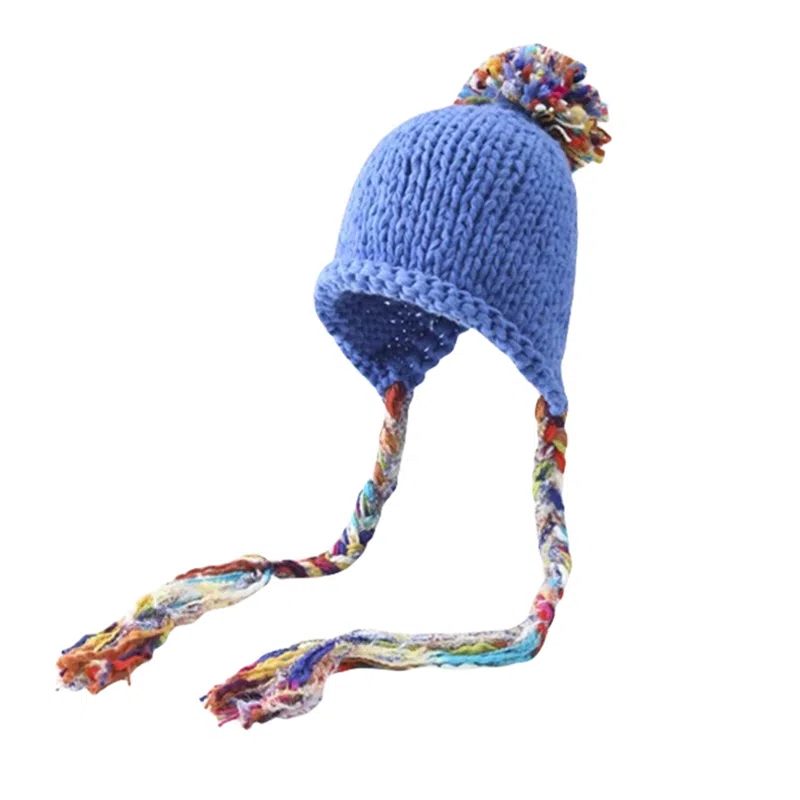 北极绒 彩色流苏民族风甜美护耳时尚保暖针织帽 聚酯纤维 绒线帽 男女同款情侣款
