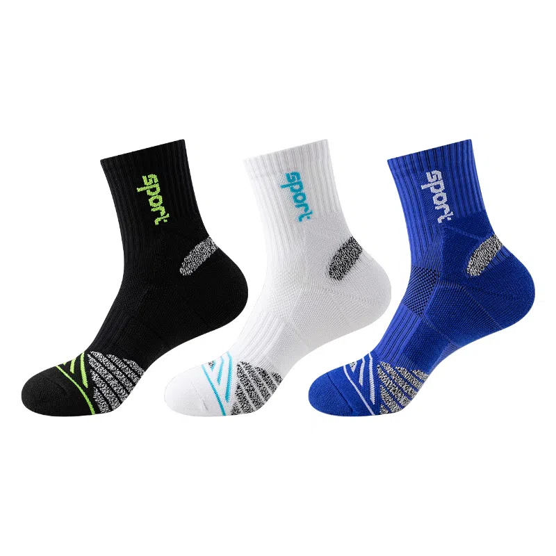 莫代尔 专业减震吸汗训练健身防滑舒适篮球袜 男款