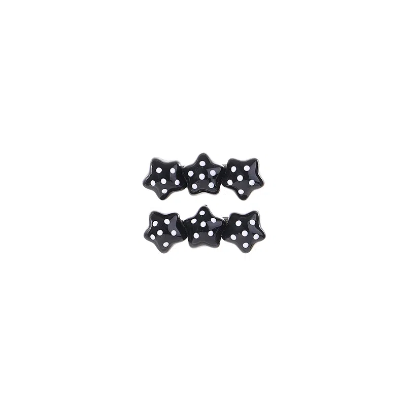 水中玉 韩系波点星星蝴蝶结侧边刘海边夹前额碎发鸭嘴夹子发卡头饰 合金 发夹 女款